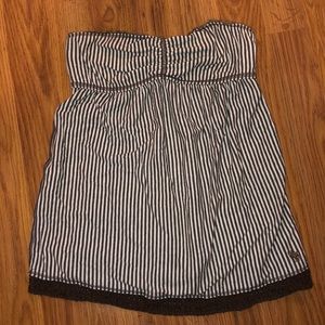 Strapless striped top